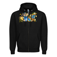 Black louisiana coffee cups Zipper Hoodie - texasbilliewilder