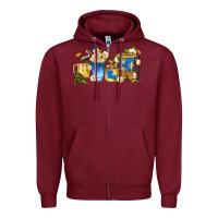 Burgundy louisiana coffee cups Zipper Hoodie - texasbilliewilder