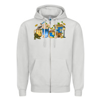 Dove Grey louisiana coffee cups Zipper Hoodie - texasbilliewilder