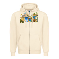 Sandshell louisiana coffee cups Zipper Hoodie - texasbilliewilder
