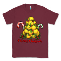 Burgundy merry christmas lacrosse Classic Tee - RanaPortraitStore