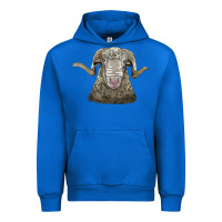 Cobalt rambouillet sheep head Urban Hoodie - LillyAllenDesigns