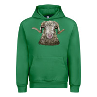 Emerald rambouillet sheep head Urban Hoodie - LillyAllenDesigns