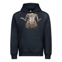Navy rambouillet sheep head Urban Hoodie - LillyAllenDesigns