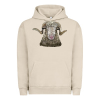 Pigment French Oak rambouillet sheep head Urban Hoodie - LillyAllenDesigns