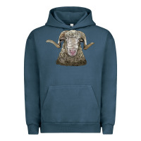Pigment Midnight Navy rambouillet sheep head Urban Hoodie - LillyAllenDesigns