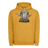 Pigment Peanut Butter rambouillet sheep head Urban Hoodie - LillyAllenDesigns