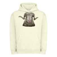 Pigment Pistachio rambouillet sheep head Urban Hoodie - LillyAllenDesigns