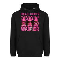 Black Breast Cancer Warrior Afro Gnomes Heavyweight Hoodie - texasbilliewilder