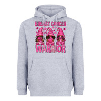 Heather Grey Breast Cancer Warrior Afro Gnomes Heavyweight Hoodie - texasbilliewilder