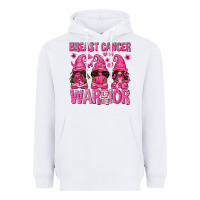 White Breast Cancer Warrior Afro Gnomes Heavyweight Hoodie - texasbilliewilder