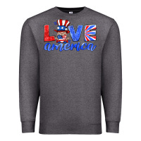 Charcoal Heather love america gnome Premium Sweatshirt - HRA Design Shop