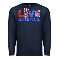 Navy love america gnome Premium Sweatshirt - HRA Design Shop