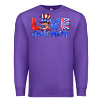 Purple love america gnome Premium Sweatshirt - HRA Design Shop