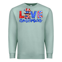 Seafoam love america gnome Premium Sweatshirt - HRA Design Shop