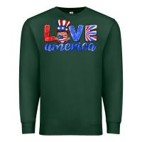 Sports Green love america gnome Premium Sweatshirt - HRA Design Shop