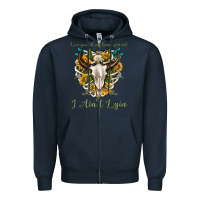 Navy love you till my lungs give out i aint lying Zipper Hoodie - texasbilliewilder