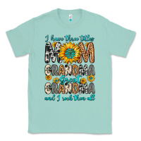 Seafoam i have three tittles mom grandma great grandma Classic Tee - Zillion Design Studio
