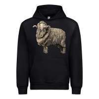 Black merino wool sheep Urban Hoodie - LillyAllenDesigns