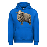 Cobalt merino wool sheep Urban Hoodie - LillyAllenDesigns