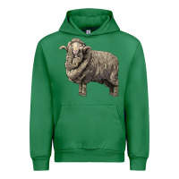 Emerald merino wool sheep Urban Hoodie - LillyAllenDesigns