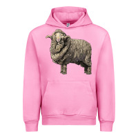 Fuchsia Pink merino wool sheep Urban Hoodie - LillyAllenDesigns