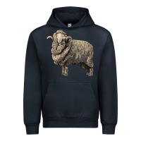 Navy merino wool sheep Urban Hoodie - LillyAllenDesigns