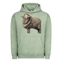 Pigment Oil Green merino wool sheep Urban Hoodie - LillyAllenDesigns