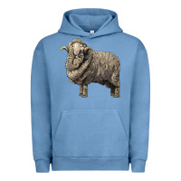 Pigment Pebble Blue merino wool sheep Urban Hoodie - LillyAllenDesigns