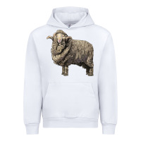 White merino wool sheep Urban Hoodie - LillyAllenDesigns