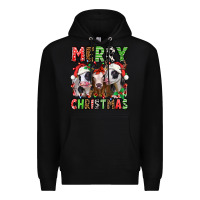 Black merry christmas heifers Premium Hoodie - Jasminsmagicworld