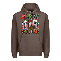Coffee merry christmas heifers Premium Hoodie - Jasminsmagicworld