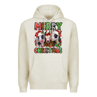 Oatmeal Heather merry christmas heifers Premium Hoodie - Jasminsmagicworld
