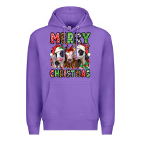 Purple merry christmas heifers Premium Hoodie - Jasminsmagicworld