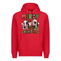 Red merry christmas heifers Premium Hoodie - Jasminsmagicworld