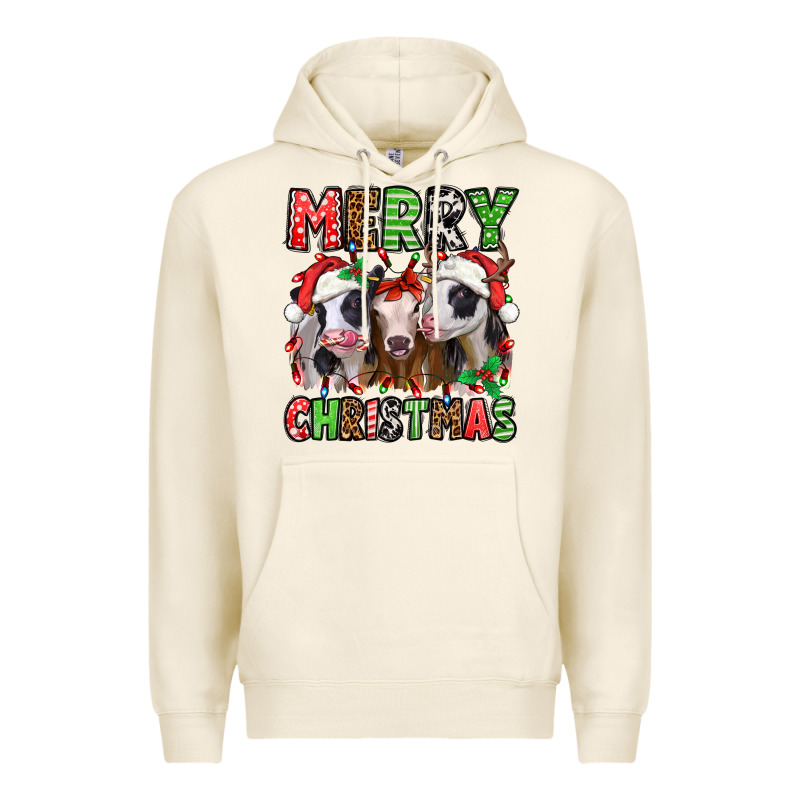 Merry Christmas Heifers Premium Hoodie by Jasminsmagicworld | Teevron