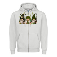 Dove Grey hunter gnomes Zipper Hoodie - Zillion Design Studio