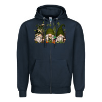 Navy hunter gnomes Zipper Hoodie - Zillion Design Studio