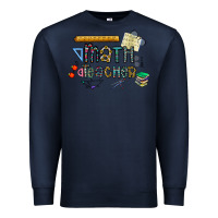 Navy math teacher Premium Sweatshirt - CowhideDigitalArt