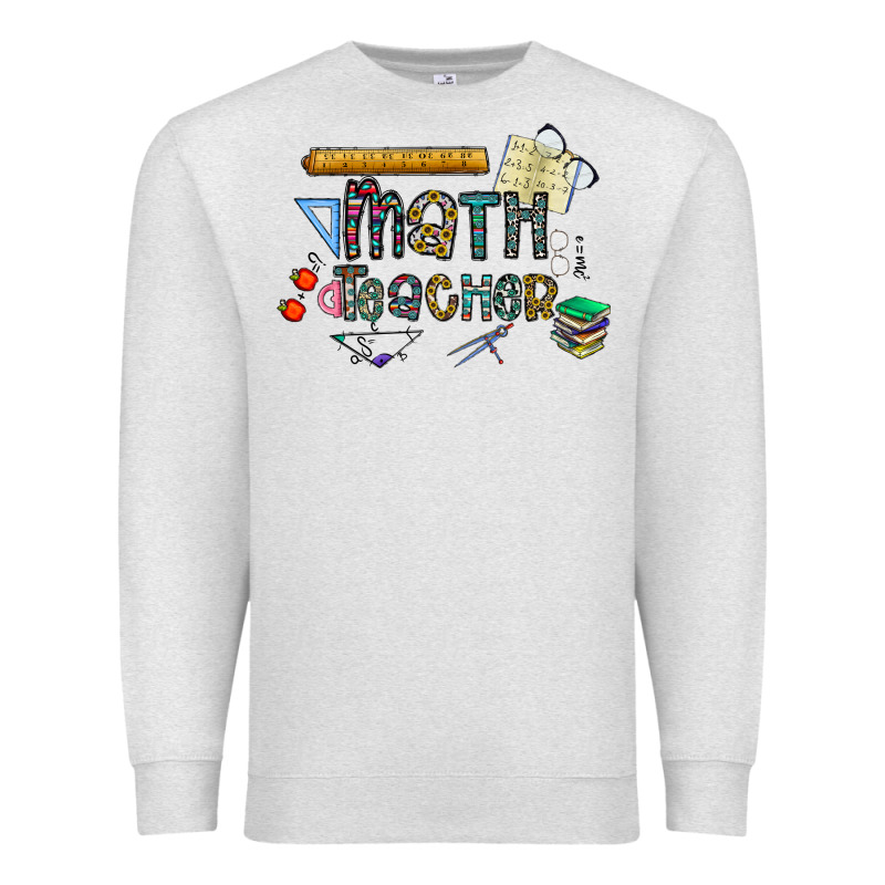 Math Teacher Premium Sweatshirt by CowhideDigitalArt | Teevron