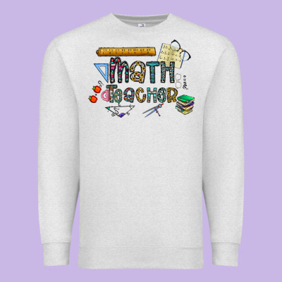 Math Teacher Premium Sweatshirt Designed By Cowhidedigitalart