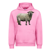 Fuchsia Pink hampshire sheep Urban Hoodie - LillyAllenDesigns