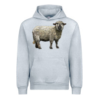 Heather Grey hampshire sheep Urban Hoodie - LillyAllenDesigns