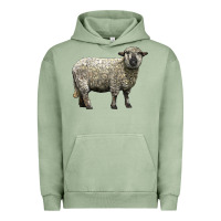 Pigment Oil Green hampshire sheep Urban Hoodie - LillyAllenDesigns