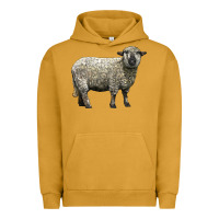 Pigment Peanut Butter hampshire sheep Urban Hoodie - LillyAllenDesigns