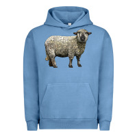 Pigment Pebble Blue hampshire sheep Urban Hoodie - LillyAllenDesigns