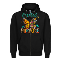 Black created with a purpose Zipper Hoodie - RanaPortraitStore