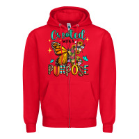 Red created with a purpose Zipper Hoodie - RanaPortraitStore