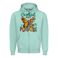 Seafoam created with a purpose Zipper Hoodie - RanaPortraitStore