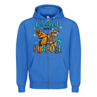 True Royal created with a purpose Zipper Hoodie - RanaPortraitStore